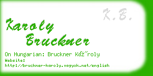 karoly bruckner business card